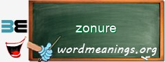 WordMeaning blackboard for zonure